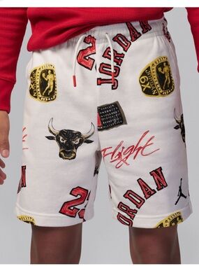 Jordan MJ Essentials all-over print fleece shorts sail white